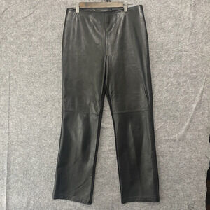 Colette Mordo Leather‎ Blend Pants Womens Sz 10 Black Classy Elegant - SEE NOTE